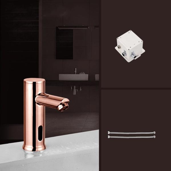 OEM Induction Sensor Sink Bathroom Faucet Tap Automatic Single Cooling Rose Gold