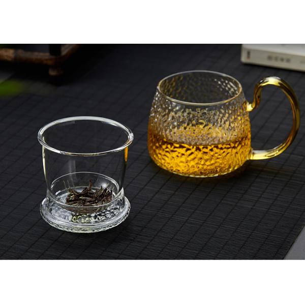 Анти- чашка чая жары 400мл, зацветать/кружка чая свободных лист стеклянная с крышкой