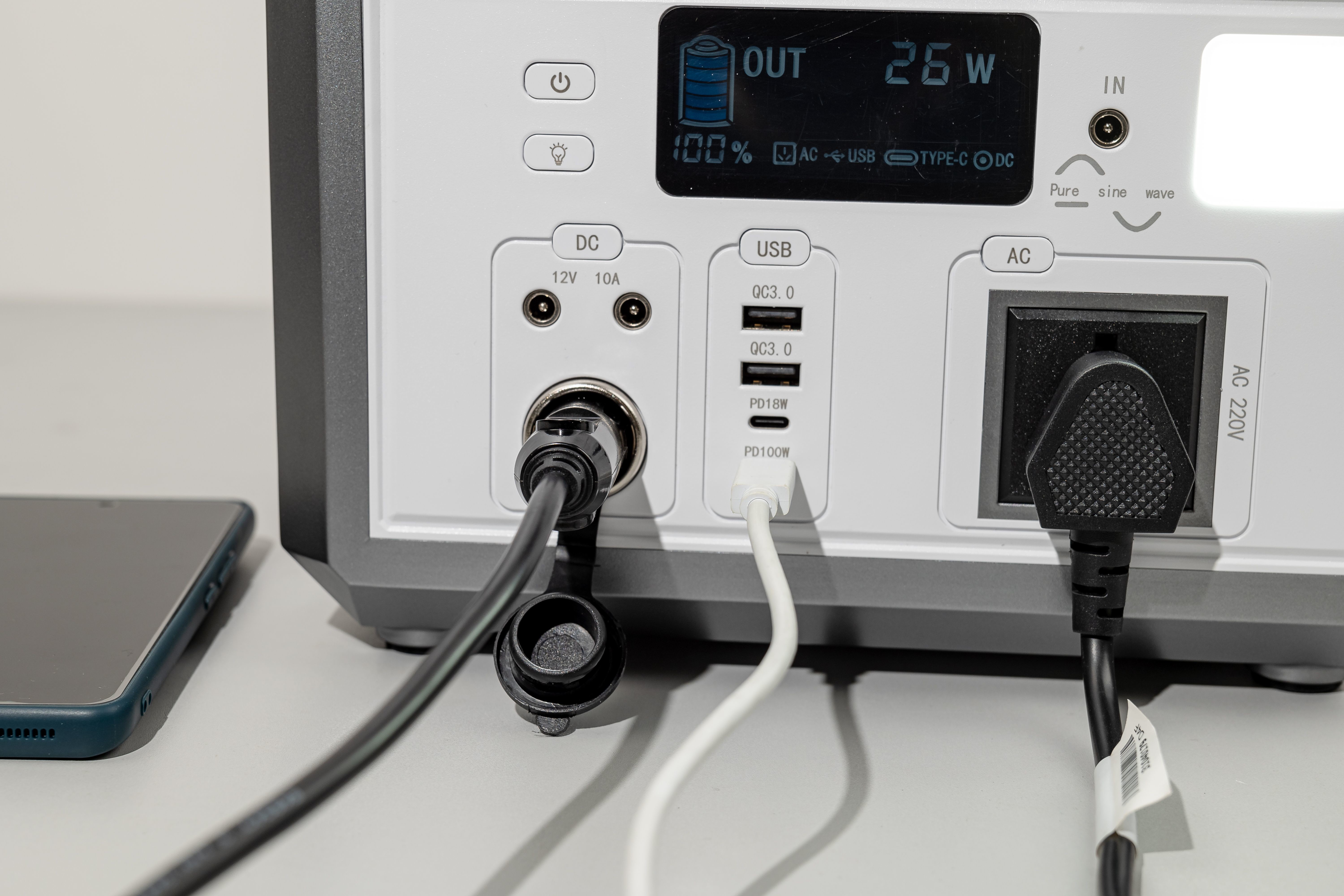 220V 50HZ DC12 300W AC Swtich QC3.0 портативный солнечный энергобанк с светодиодным освещением для системы хранения энергии