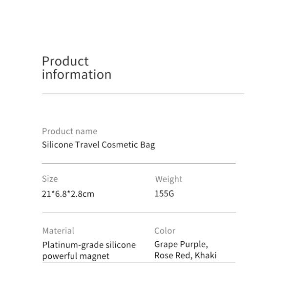 Logo Customized Silicone Travel Cosmetic Organizer for Women and Girls