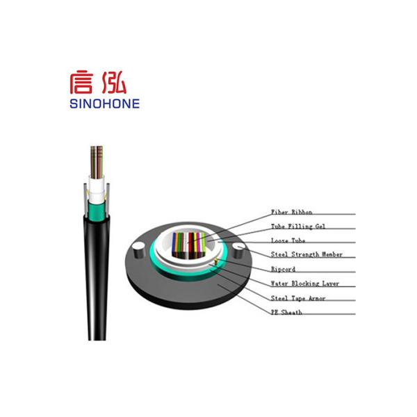 Aerial Rodent Resistant Fiber Optic Cable , Ribbon Fiber Optic Cable For Access Network