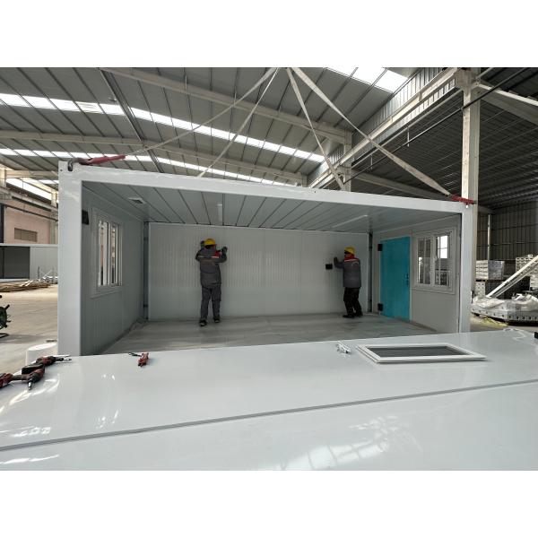 Flexible Quick Assembly 20ft Waterproof Fireproof Folding Frame Container Van House in Modern Style with Security Door