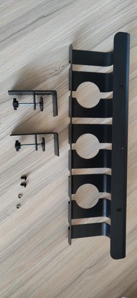 Revestimento em pó Casa Escritório Parede teto Montagem de mesa Cable Management Rack Tray Com Clamp