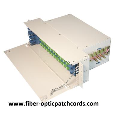 Quadro de distribuição ótico de aço laminado para 24 adaptadores do SC do núcleo do núcleo 144