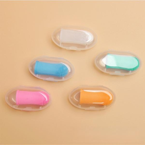 Herramientas de limpieza para mascotas de fibra biodegradable limpieza profunda desodorizante cepillado para dedos de silicona