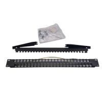 Panneau de patch Zig Zag à haute densité modulaire, 48xRJ45/s, non équipé, 1U