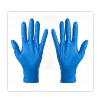 Luvas descartáveis de jardinagem do trabalho do nitrilo azul com flexibilidade alta
