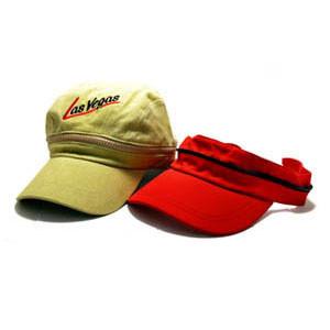 baseball cap and sunvisor