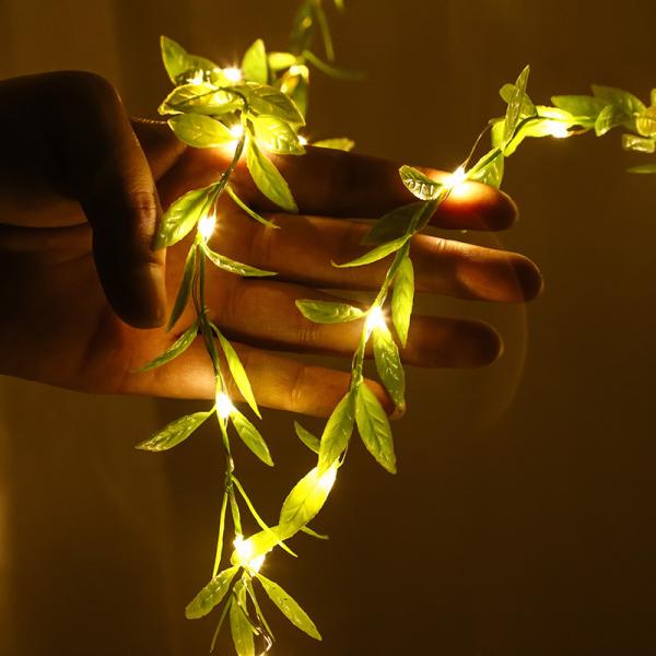 Artificial Ivy Garland Fake Plants Outdoor Fairy String Lights Vine Hanging Light Party Garden Decoration Lamp