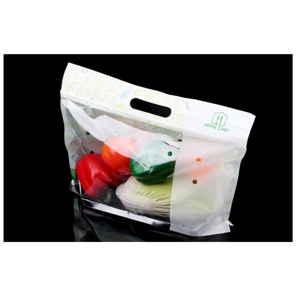 OPP / CPP Fresh Fruit Bags Stand Up Sachet With Holes Custom Printing