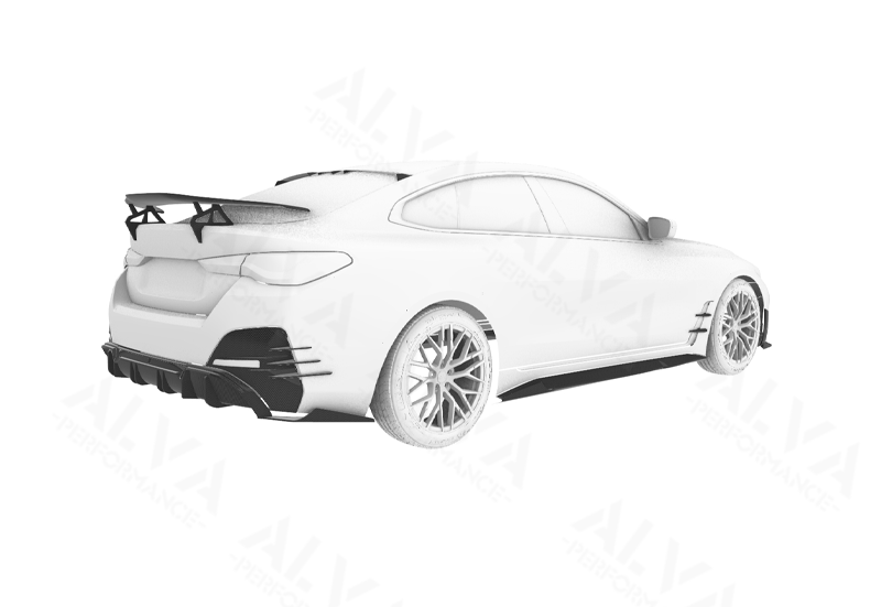 Excellent Fitment MiW Design Rear Bumper Diffuser Dry Carbon Fiber Aero Body Kits Lightweight Performance BMW I4