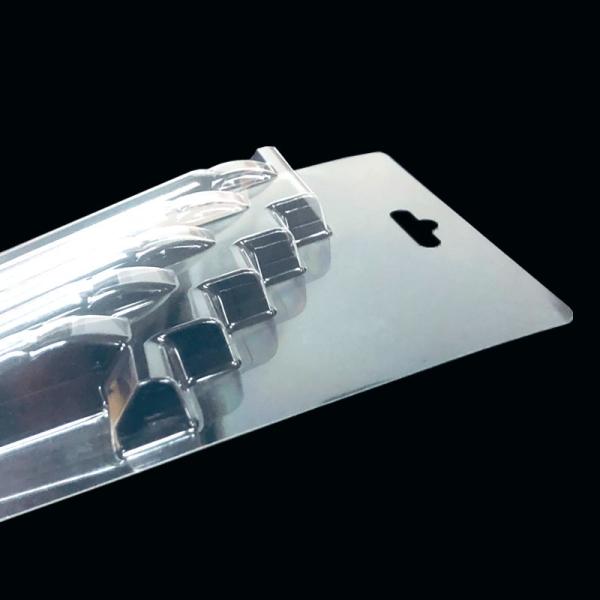 Custom Transparent PET Blister Pack for 5 Razors Heat Sealed with Printed Cardboard