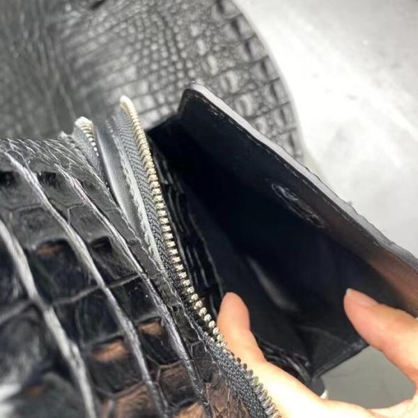 Authentic Crocodile Skin Men's Small Chest Bag Cross Shoulder Bag Genuine Exotic Alligator Leather Male Messenger Bag