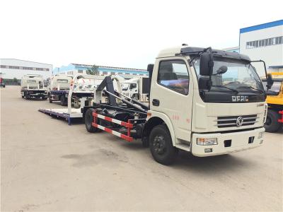 Dongfeng 120hp Flatbed Wrecker Truck 4 Tons Full Landing 0 Degree
