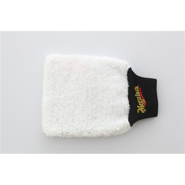 white color microfiber plush car cleaning detailing house cleaning wash mitts/gloves