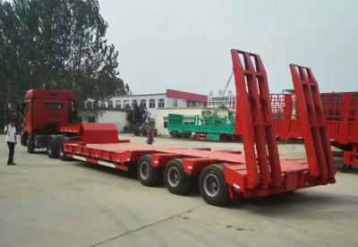 Low Bed Heavy Duty Semi Trailers , 3 Axle Semi Trailer 50 To/ 60 To / 70 ton