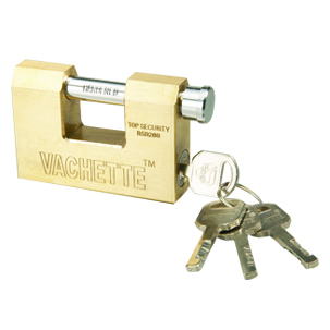Rarlux Heavy Duty Steel Shackle Solid Padlock D Type Candado Rectangular Brass Padlock
