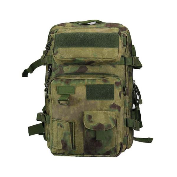 Large Capacity Green Outdoor Travel Backpack with Zipper Closure and Air Cushion Belt