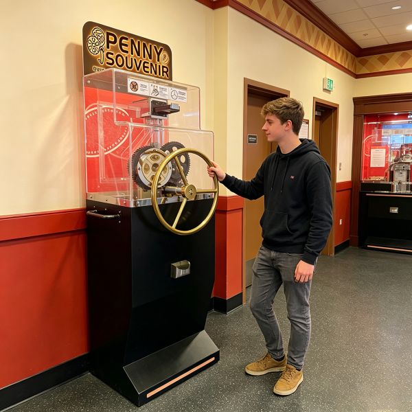 No Power Need Custom Peso Press Machine Tourist Diy Souvenir Coin Press Game Machine Penny Pressed Machine for Museum in Mexico Brazil