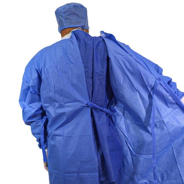 Vestido cirúrgico descartável não tecido reforçado com o hospital estéril de toalha de mão