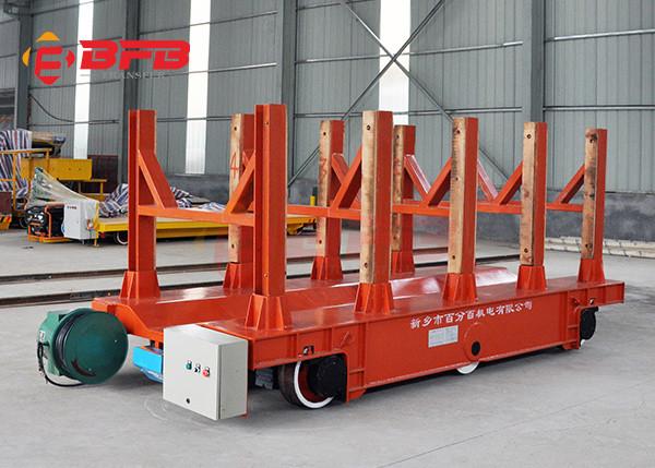 63T Heat Resist Heavy Duty Die Carts , Copper Workpiece Motorized Rail Cart Towed Transport Cart