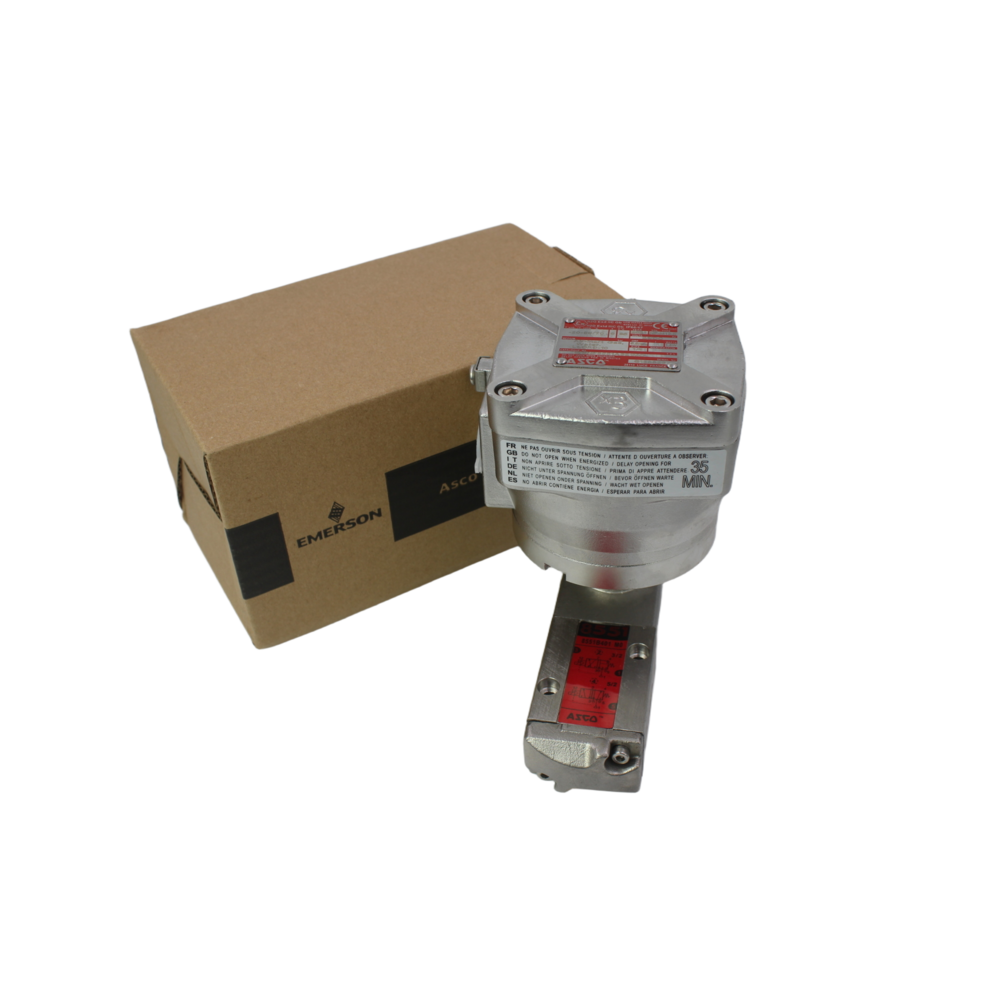 ASCO 8210G094 2/2 Way Normally Closed Pilot Operated Solenoid Valve 1/2 Inch NPT Brass Body NBR Seal High Flow Control Valve For Air Water Inert Gas Industrial Automation Equipment