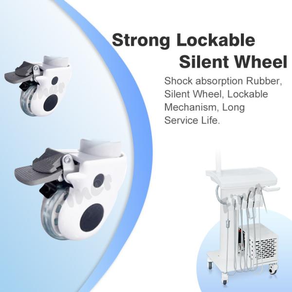 Unité dentaire à commutateur de pied de 540 W avec aspiration à compresseur d'air, seringues à trois voies, écailleuse à main