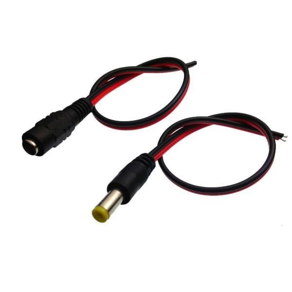 CE Certified Male Cable Plug Wire 5.5*2.1mm 12V DC Power Pigtail for CCTV Security