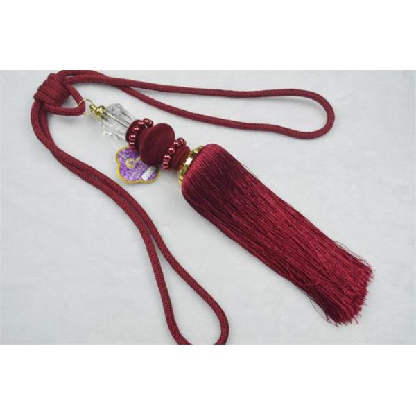 Fashion long decorative tassel fringe trimming for curtain attractive tieback hanging ball