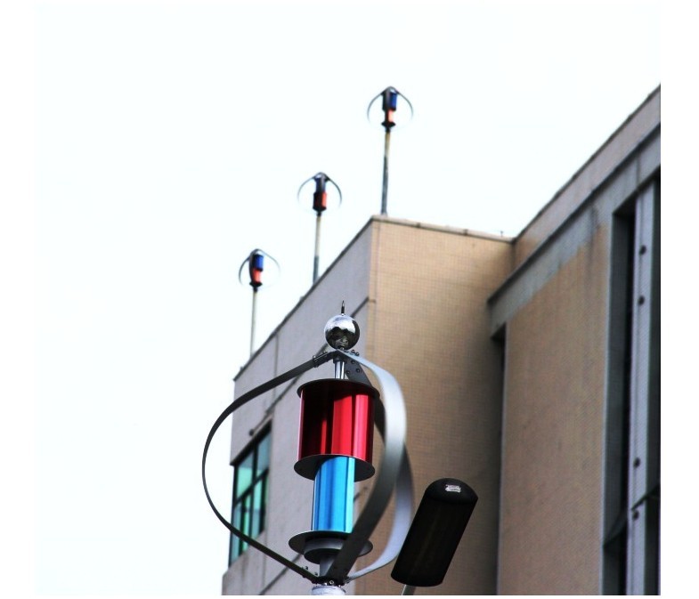 HECO-300W Off Grid Roof Top Wind Turbine Magnetic Windmill For Residential