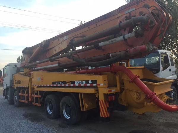 48 Meter Sany Used Concrete Pump Truck 11420 * 2500 * 4000 Mm Diesel Power