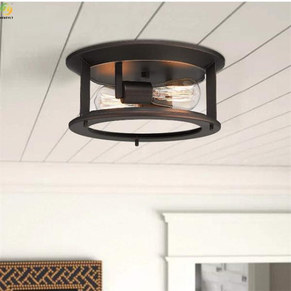 Iron Pendant Light Home Art Baking Paint Black LED Nordic Pendant Light