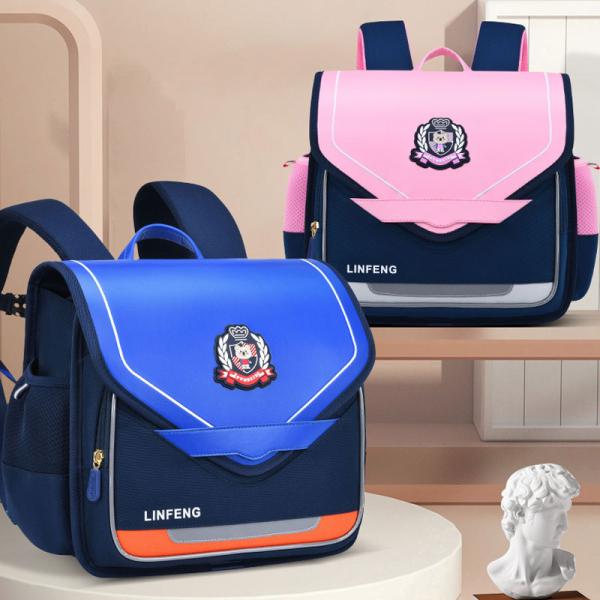 Waterproof Leather School Backpacks Orthopedic School Bags For Boys 1000g