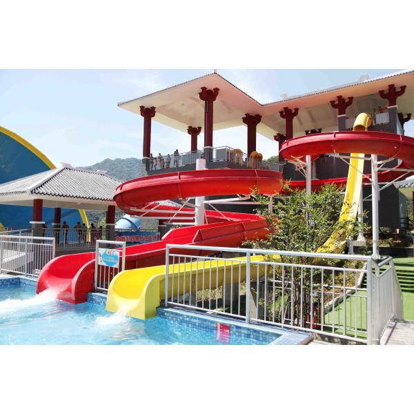 КЭ водных горок стеклоткани потехи на открытом воздухе взрослый, подгонянный длина для аквапарк