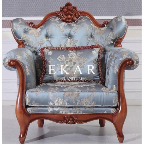 French Style Fabric Picture Luxury Sofa Set Living Room Furniture LS-A607T