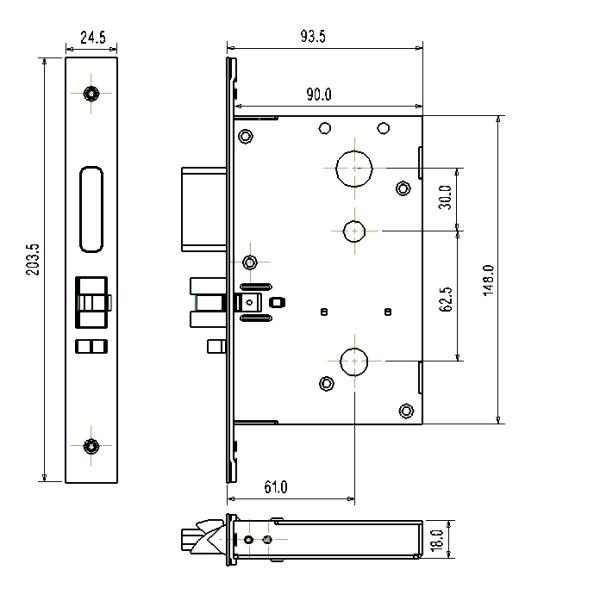 Popular stainless steel hotel Locks for Hotels, Motels ,Hospitals