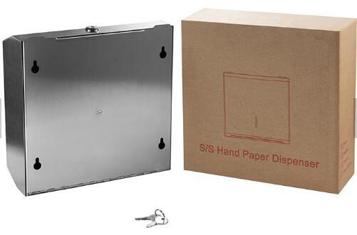 Stainless Steel Wall Mounted Towel Dispenser Lockable For Office Building