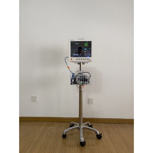 Cheap 38*20*41CM Size 3.24kg Net Weight Patient Monitor ECG Monitor with Moveable Stand for ICU Room