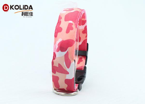 Polyster Adjustable LED Flashing Glow Petsafe Dog Collar Leopard Print Dog Collar