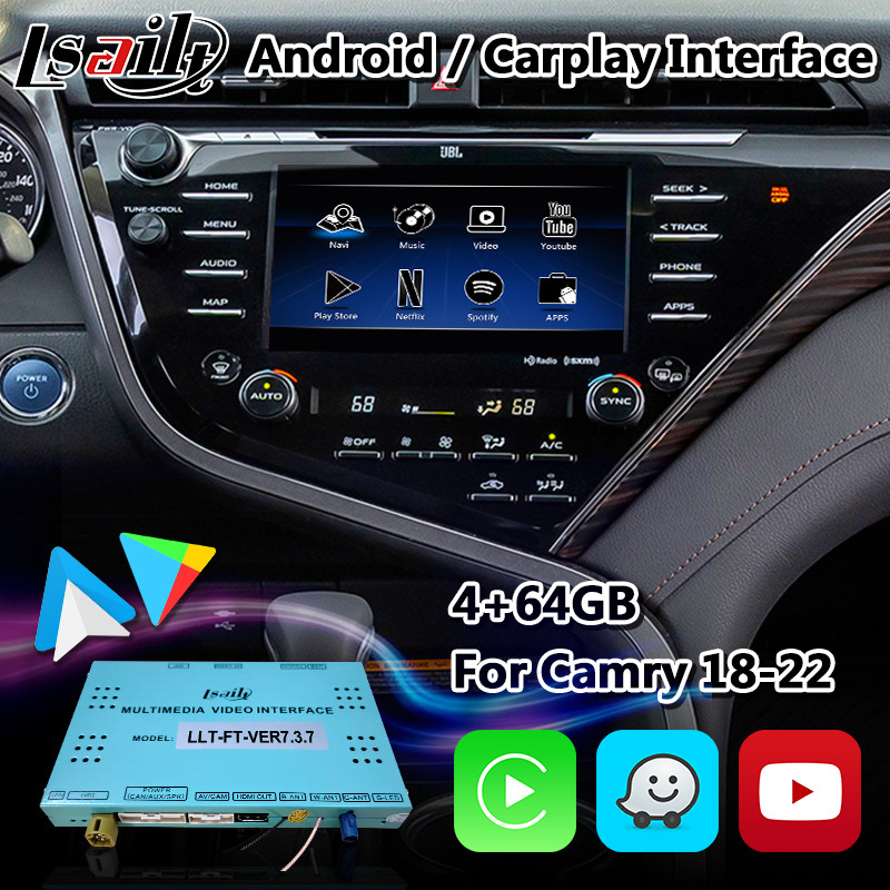 Коробка автоматическое беспроводное Carplay навигации автомобиля интерфейса андроида Lsailt для Toyota Camry