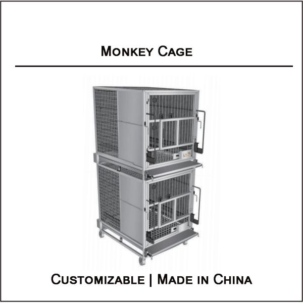 Ventilated Primate Monkey Cage Stainless Steel Laboratory Housing