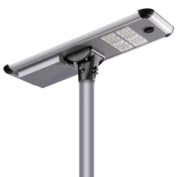 60W 80W 100W 120W IP65 Solar LED Street Light Extérieur étanche à l'eau Liong Durée de vie Tout en un Éclairage de rue solaire