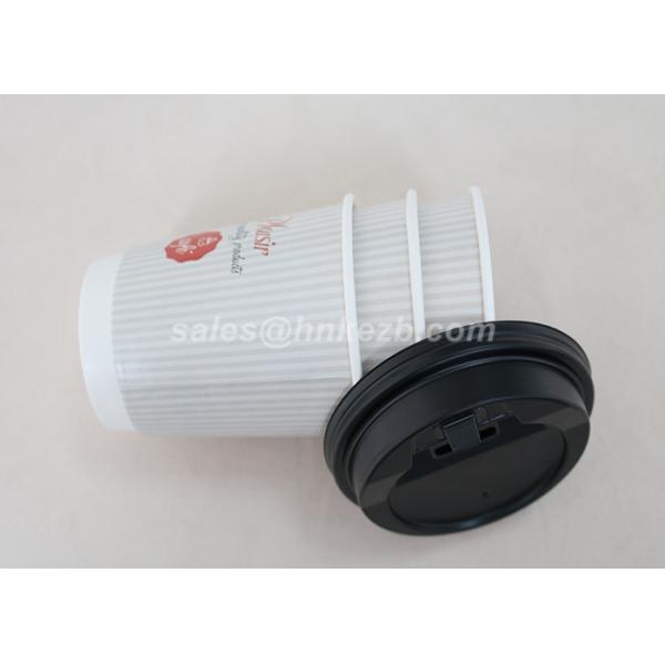 Biodegradable Double Wall Paper Coffee Cups , Insulated Paper Cups With Lids