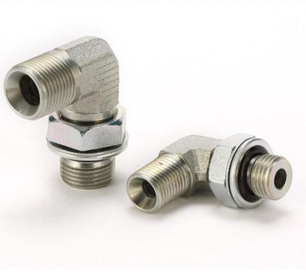 Long Working Life 90 Degree Elbow Bsp Thread Stud Ends Hydraulic Pipe Fitting DIN Standard