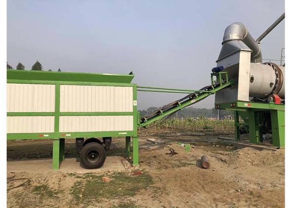 80TPH Batch Type Mobile Drum Mix Plant High Work Efficiency CE Certification