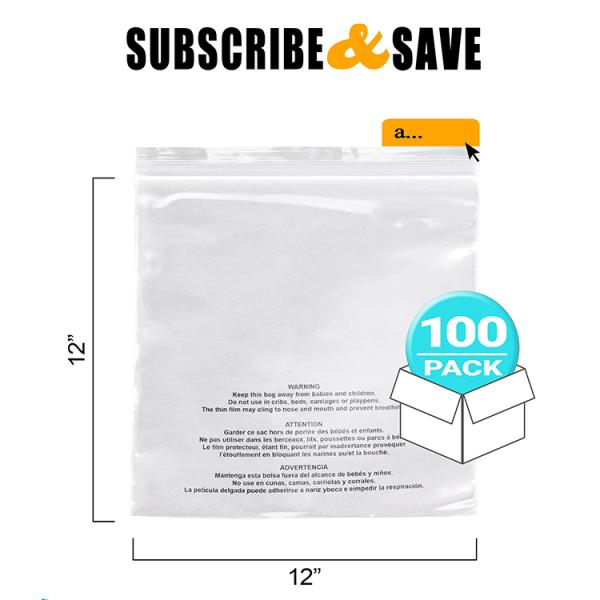 Secure Zipper Closure Custom Logo Print Polybags for Suffocation Warning and Security