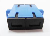 Matériel bleu optique standard de l'adaptateur PBT de fibre de duplex de SM de Sc UPC de RoHS avec la bride