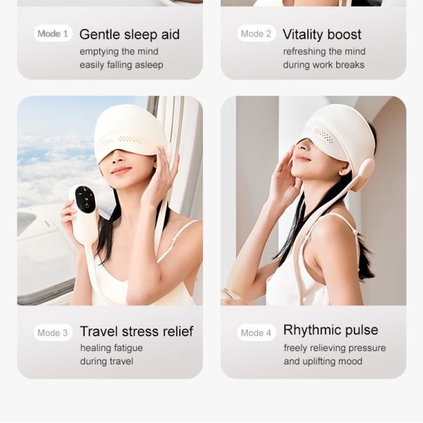 Rechargeable Air Compression Head Massager Eye Care Hot Compress