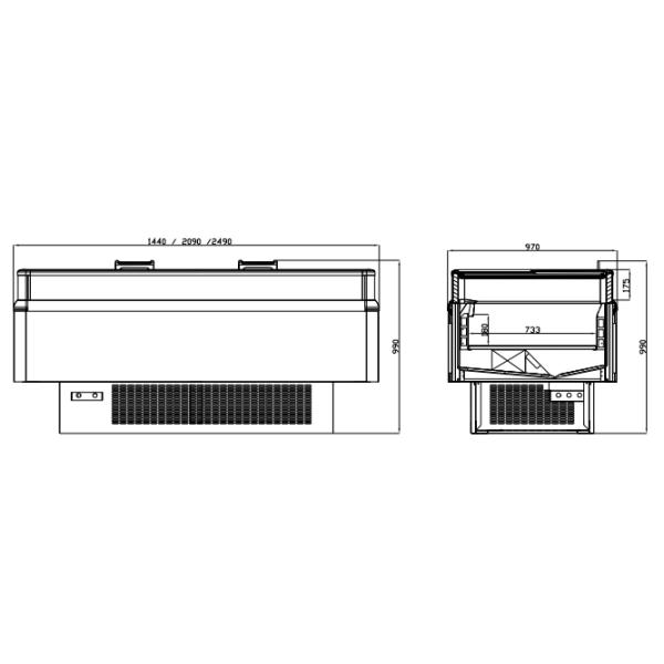 Sliding Door Ice Cream Freezer Equipped With Ventilated Cooling System  Interchangeable Freezer Fridge Functions