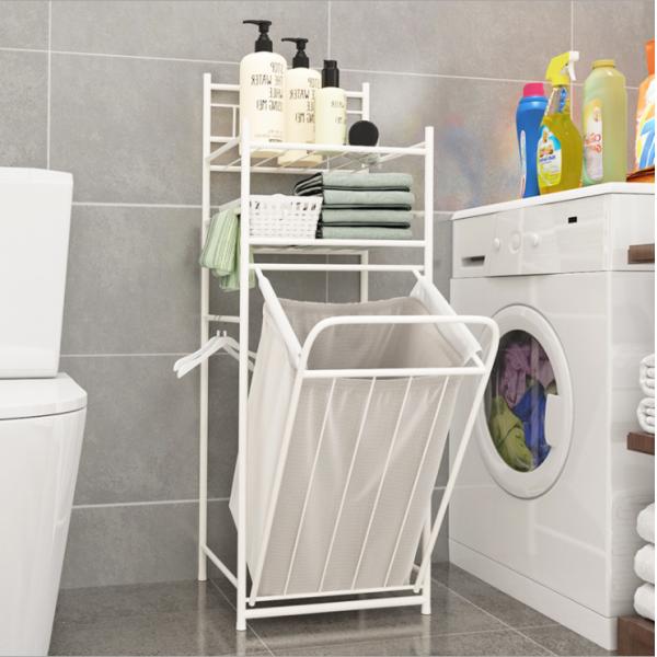 Detachable W35.5cm Steel Laundry Basket for Bathroom